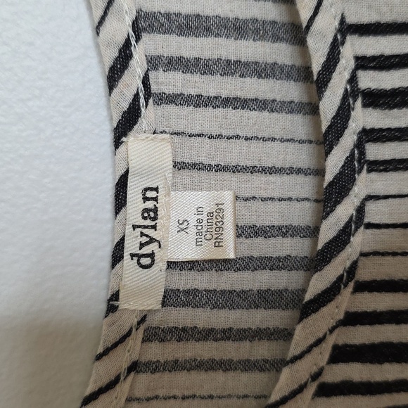 Dylan Black and Tan Striped Midi Dress Sz XS - Picture 2 of 8